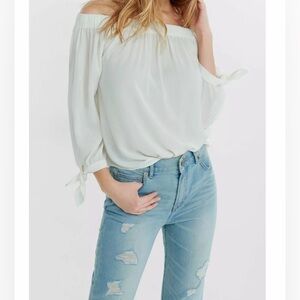 White sheer express blouse